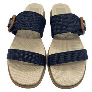 NWT Dolce Vita Genzel Slide Black Buckle Sandal 8